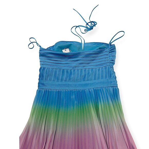 Jonathan Simkhai Annita Halter Dress Capri Blue Size 2 NWT - Picture 9 of 16